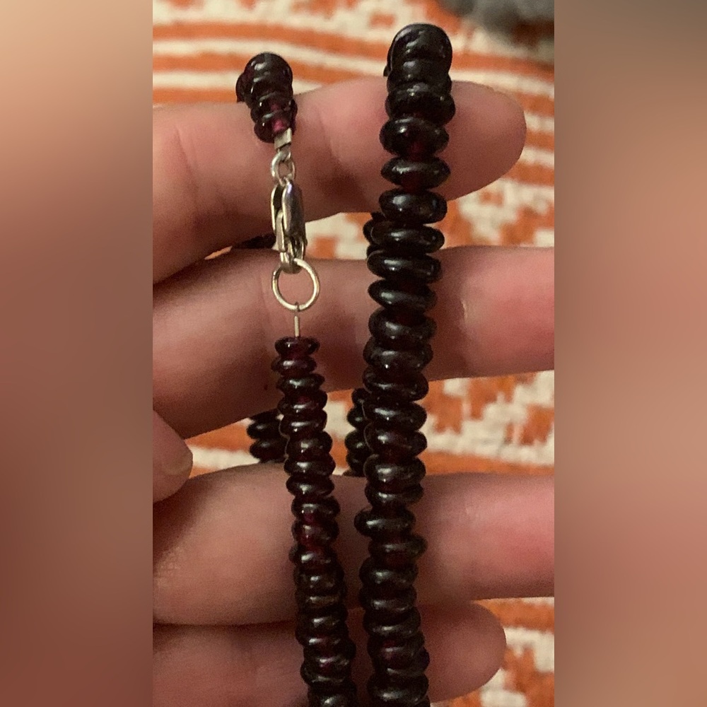 Garnet Heishe Bead Necklace 50.72 grams